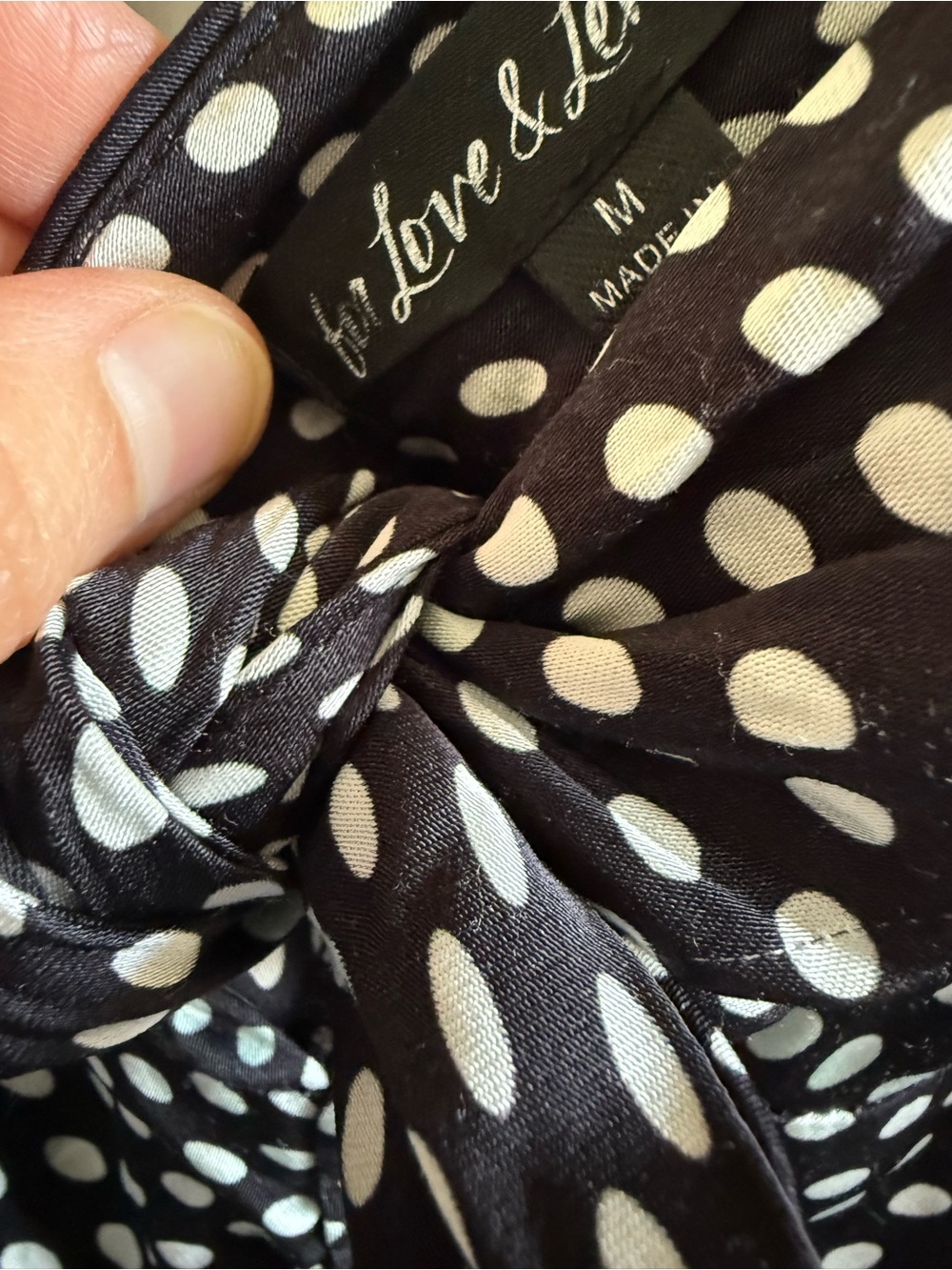 FOR LOVE AND LEMONS - Beth Midi Dress, Size XS-M, black+white dot, Dry Cleaned. - Picture 4 of 11